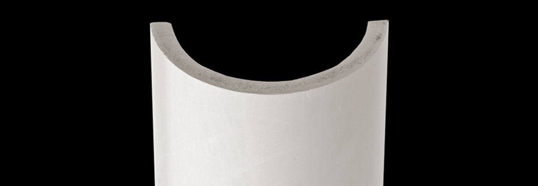 Plaster cylindrical elements