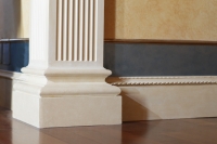 Pilaster base and mop guard