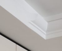 Plaster cornice with terminal